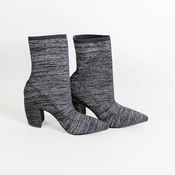 Kenneth Cole ALORA Black Shimmer Knit Sock Bootie Size 10M - Picture 2 of 9